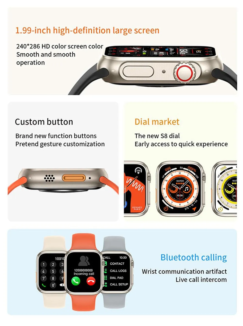 2023 Series 8 Ultra Smart Watch ***BUY 1 GET 1 FREE*** (Unisex, Wireless Charging)