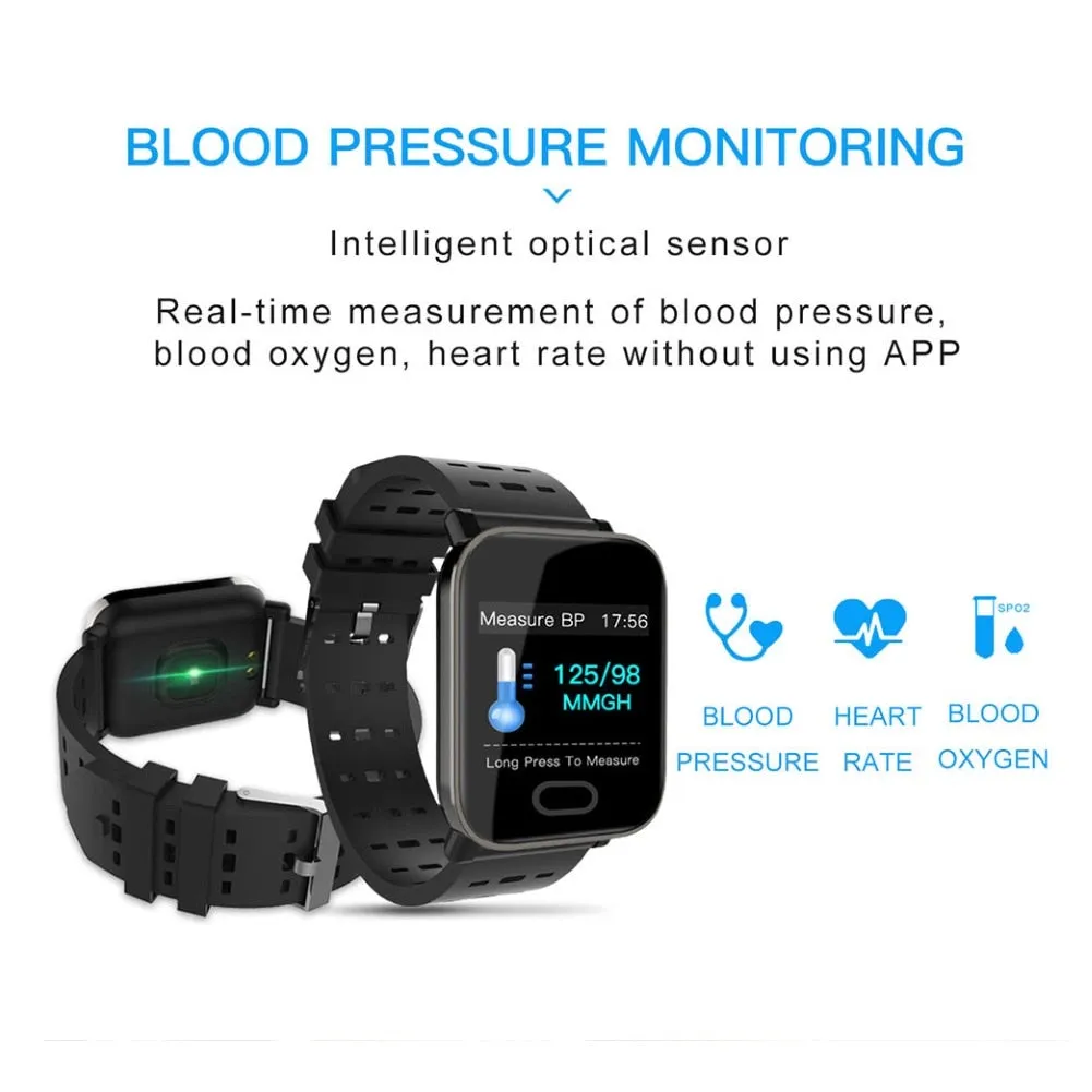 A6 Plus Smart Watch (Unisex, Blood Oxygen Measure)