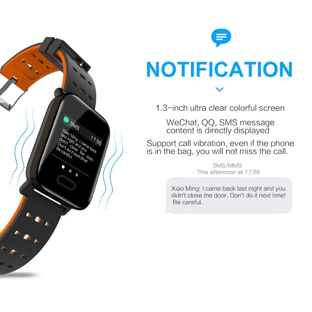 A6 Plus Smart Watch (Unisex, Blood Oxygen Measure)