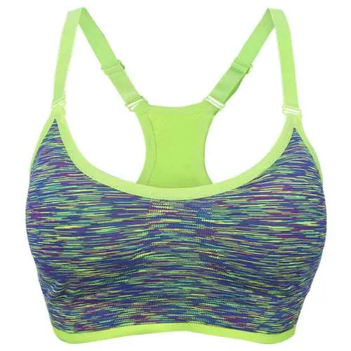 Adjustable Spaghetti Straps Seamless Professional Shakeproof Sports Bra Tank Top Sweat