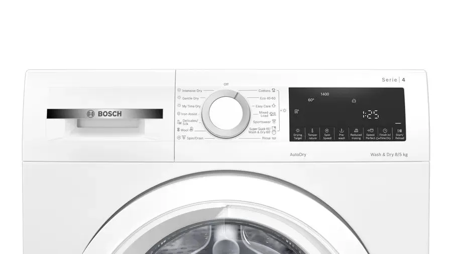 Bosch WNA134U8GB 8kg 5kg 1400 Spin Washer Dryer White