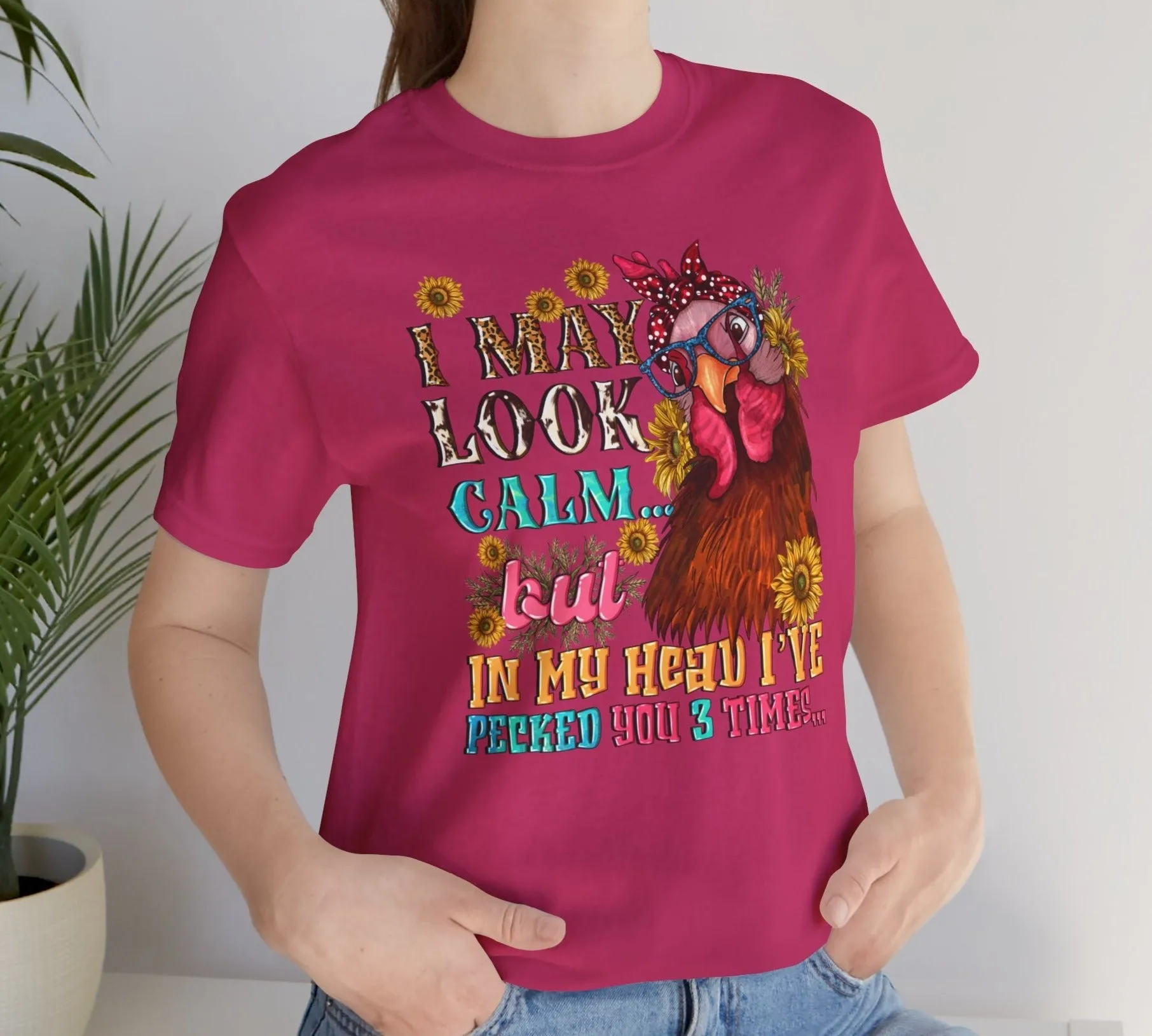 Calm Exterior, Inner Pecking: Funny Tee