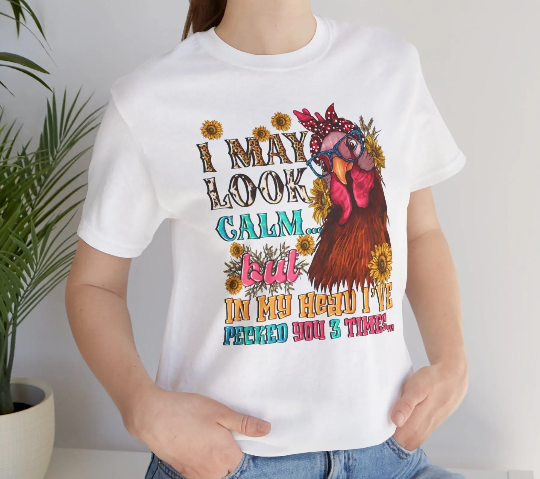 Calm Exterior, Inner Pecking: Funny Tee