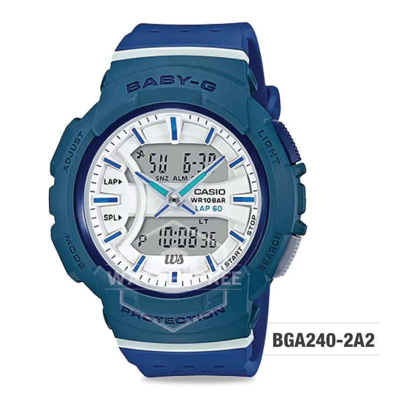 Casio Baby-G BGA-240 Series Dark Blue Resin Band Watch BGA240-2A2