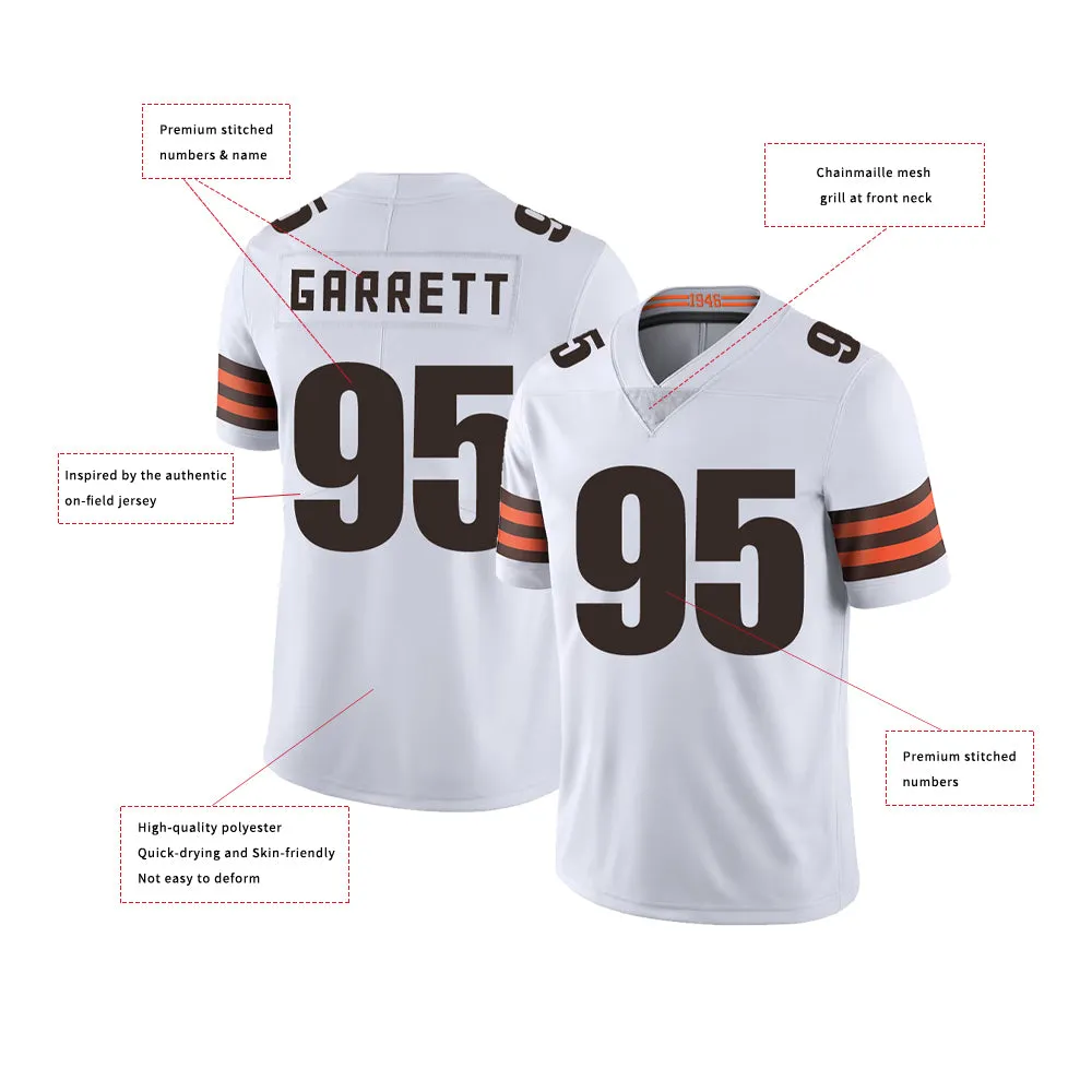 Cleveland Browns Jersey #95 Garrett White Youth Adult Men's Football Team Color Away Player Jersey