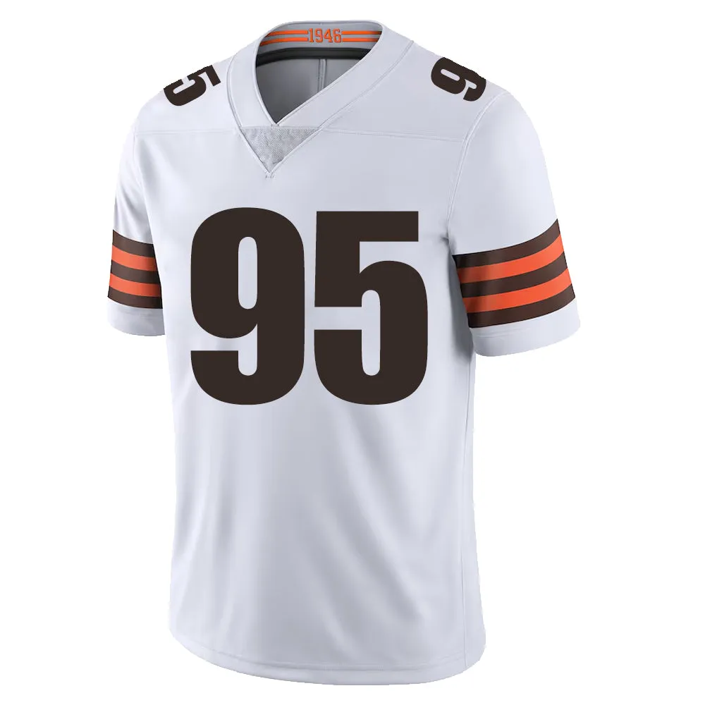 Cleveland Browns Jersey #95 Garrett White Youth Adult Men's Football Team Color Away Player Jersey