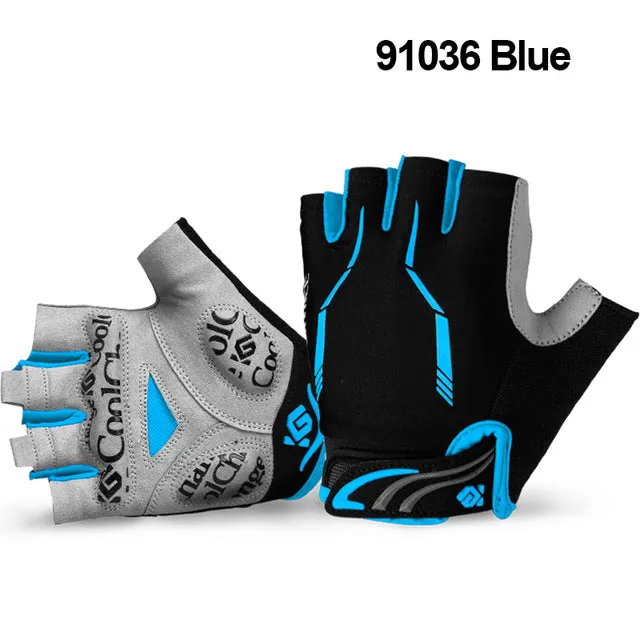 CoolChange Cycling Gloves Half Finger Mens Women's Summer Sports Shockproof Bike Gloves GEL MTB Bicycle Gloves Guantes Ciclismo