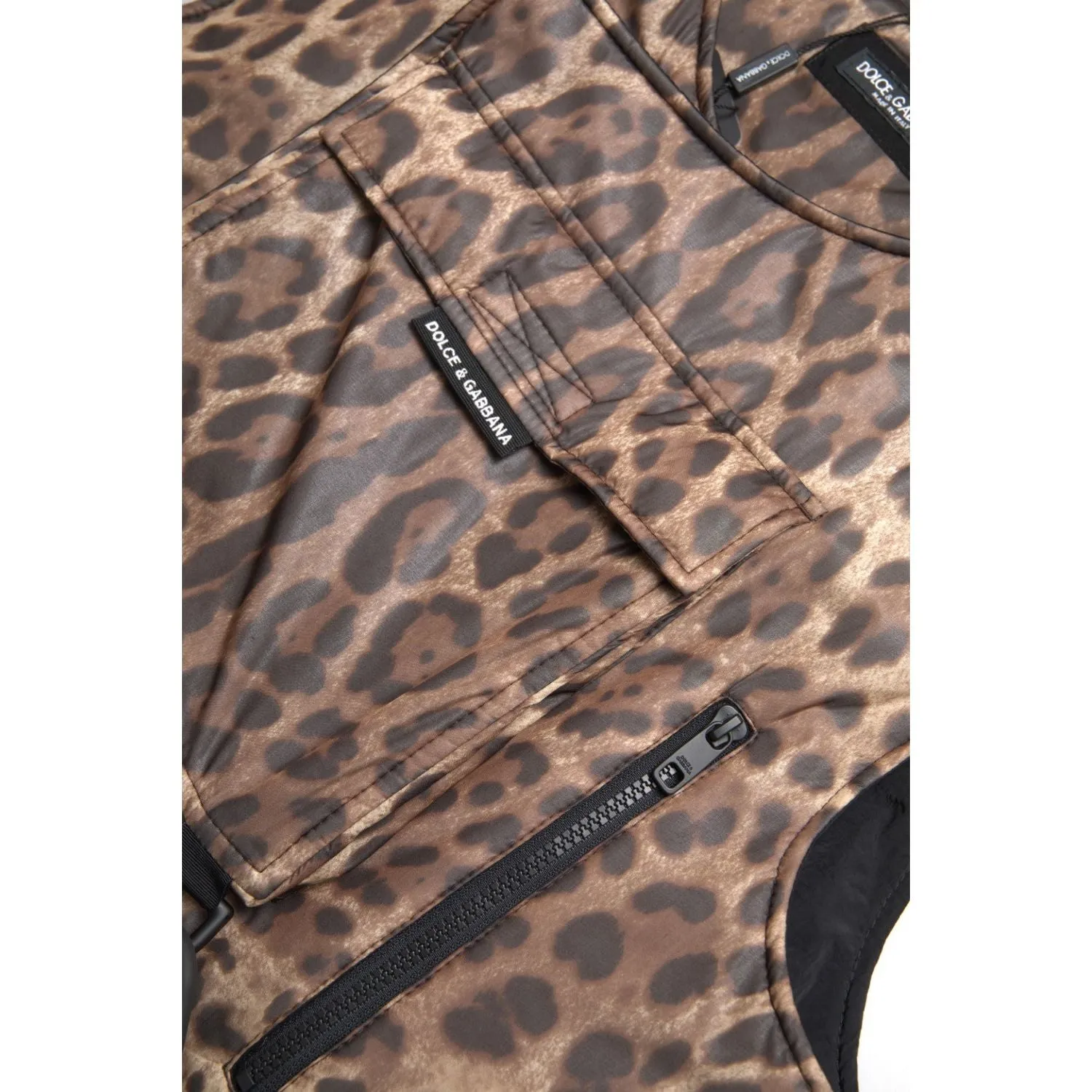 Dolce & Gabbana Silk Leopard Vest Exclusive Sportswear