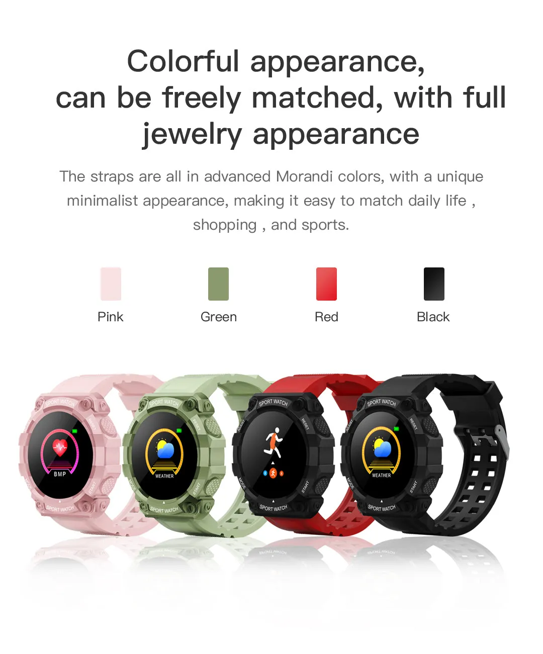 FD68S Smart Sports Watch - your fitness and medical tool (Unisex, IOS & Android Compatible)