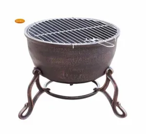 Gardeco Elidir Firepit With BBQ Grill