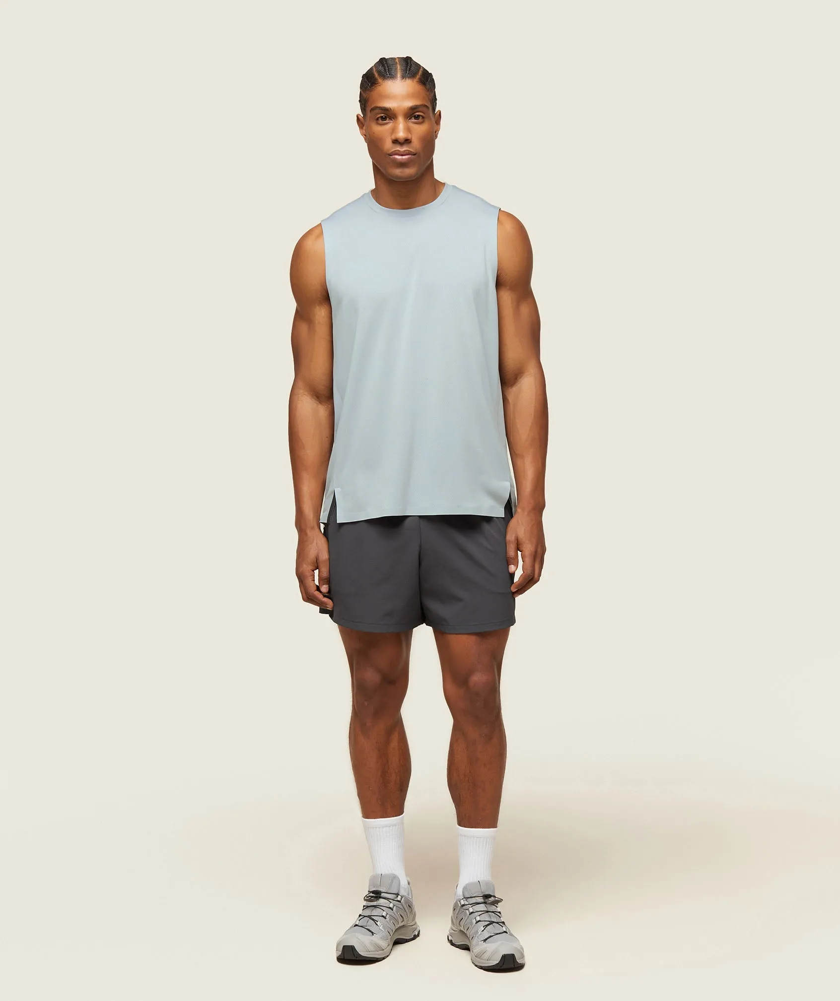 Gymshark everywear Tech Sleeveless Tee - Ice Grey