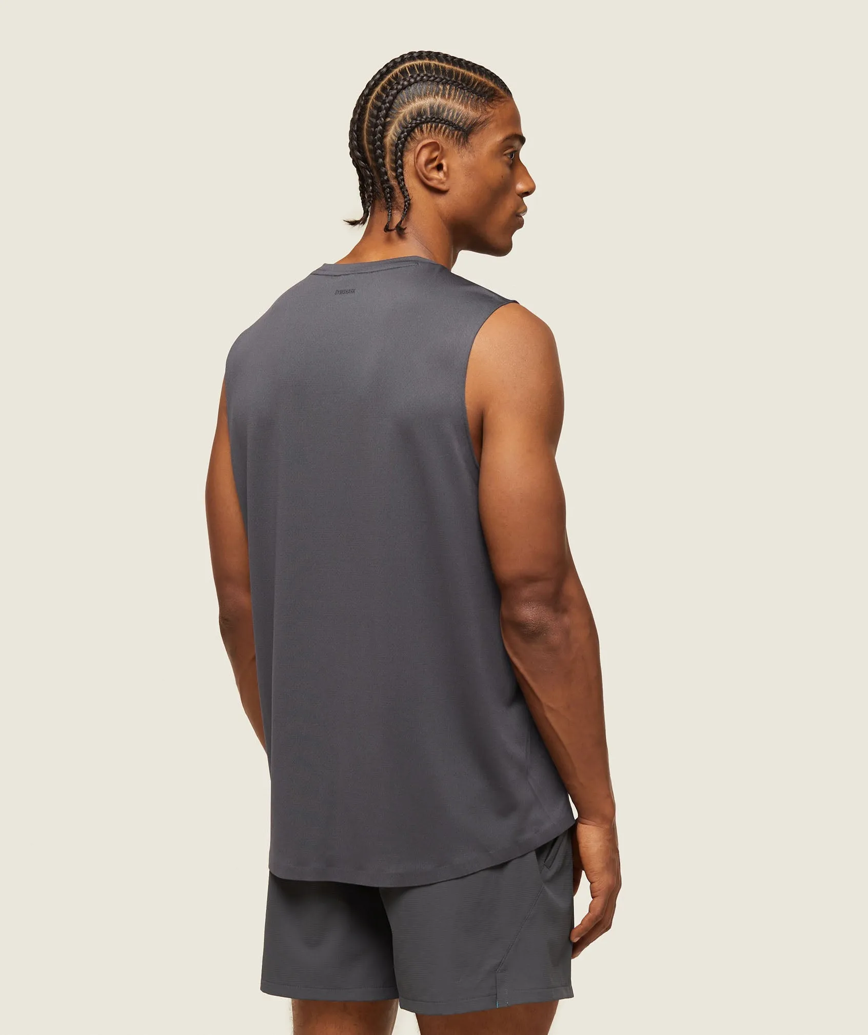 Gymshark everywear Tech Sleeveless Tee - Onyx Grey