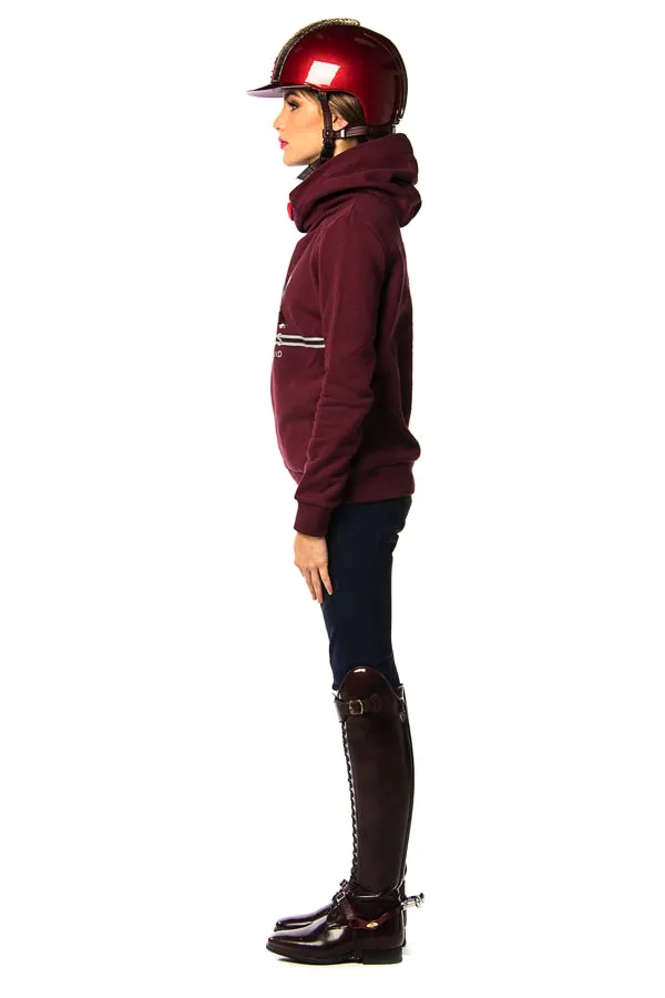 Jill Hooded Sweat (Burgundy)