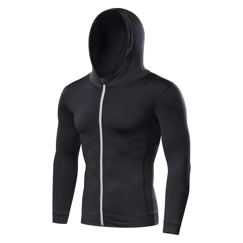 Men Brand Hoodies Gym Sport Running Training Fitness Bodybuilding Sweatshirt Outdoor Sportswear Male Hooded Jacket MMA Dry Fit