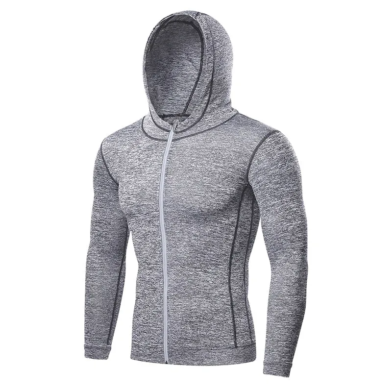 Men Brand Hoodies Gym Sport Running Training Fitness Bodybuilding Sweatshirt Outdoor Sportswear Male Hooded Jacket MMA Dry Fit