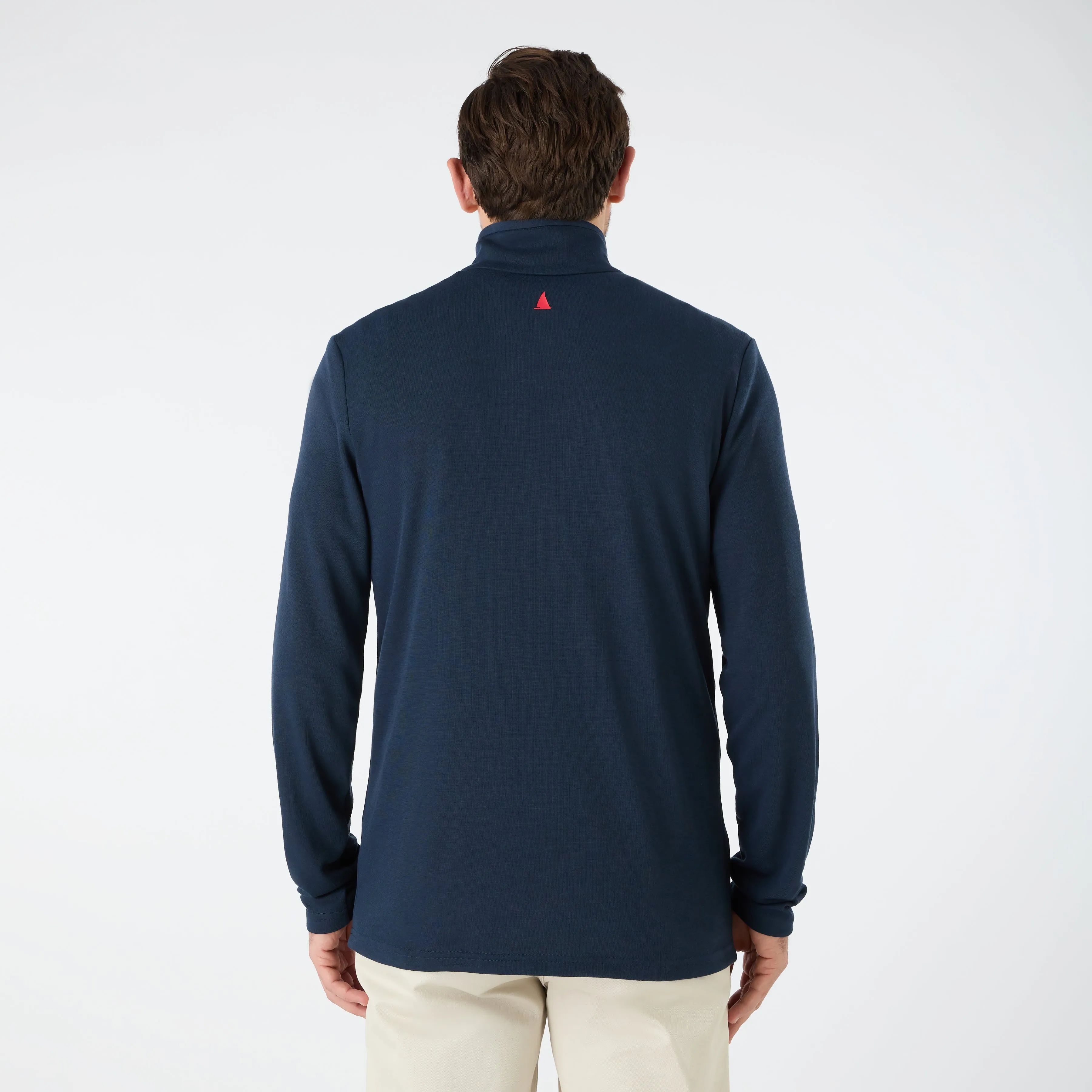 MEN'S MUSTO FAST DRY 1/2 ZIP TOP - NAVY