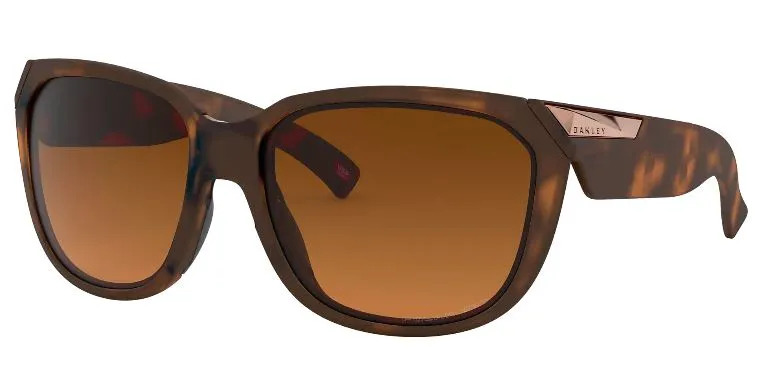 Oakley Womens Rev Up Matte Brown Frame - Tortoise Lens - Polarized Sunglasses