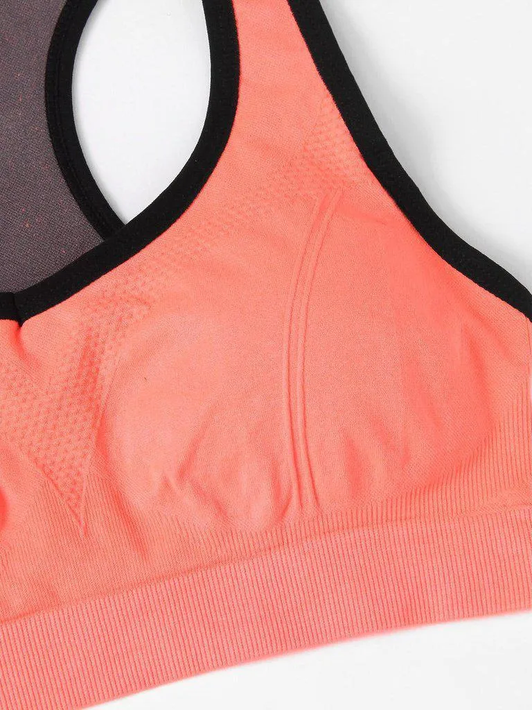 Racerback Cut Out Sports Bra