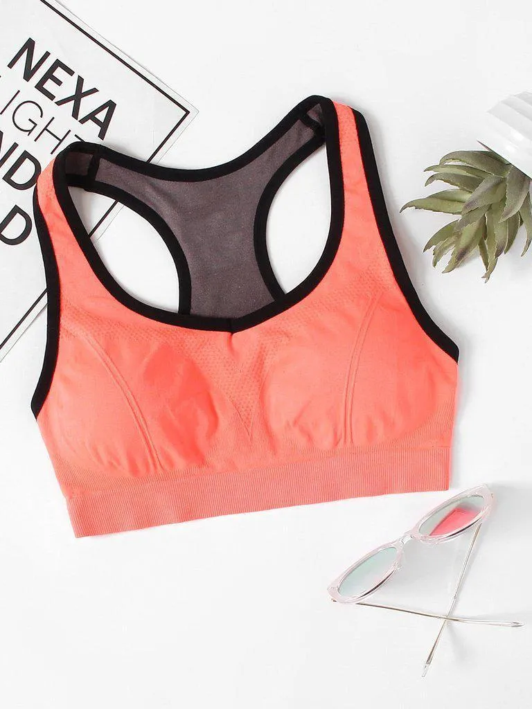 Racerback Cut Out Sports Bra