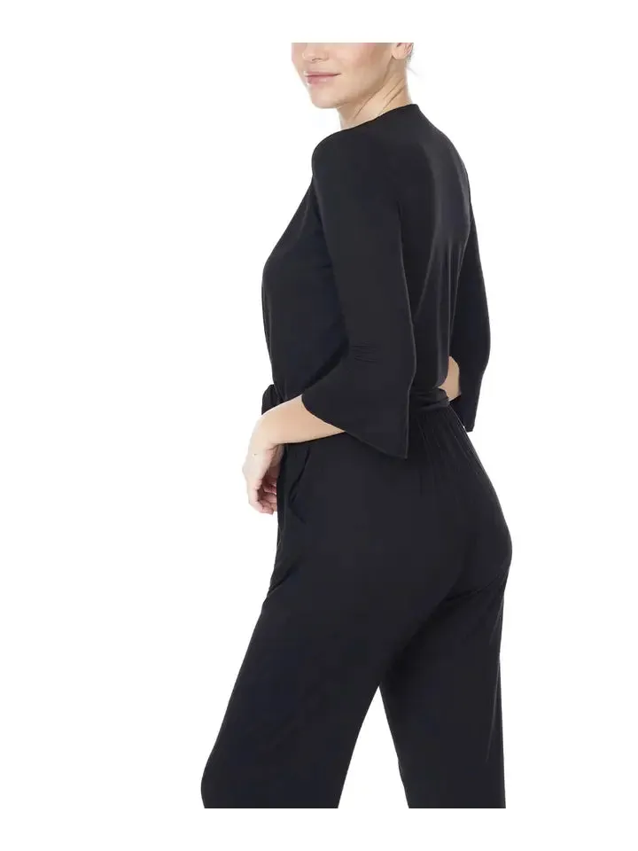 S.K. Bamboo Yoga Shrug Cardigan Black