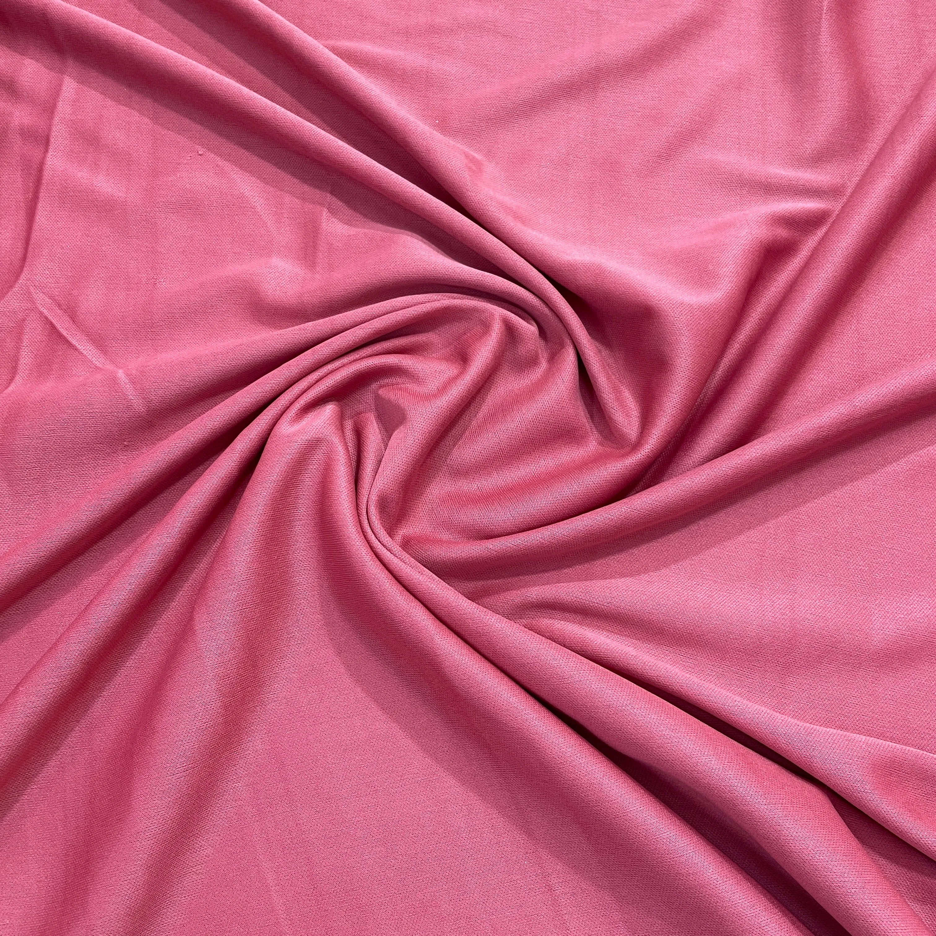 Strawberry Pink Solid Lycra Dyed Fabric