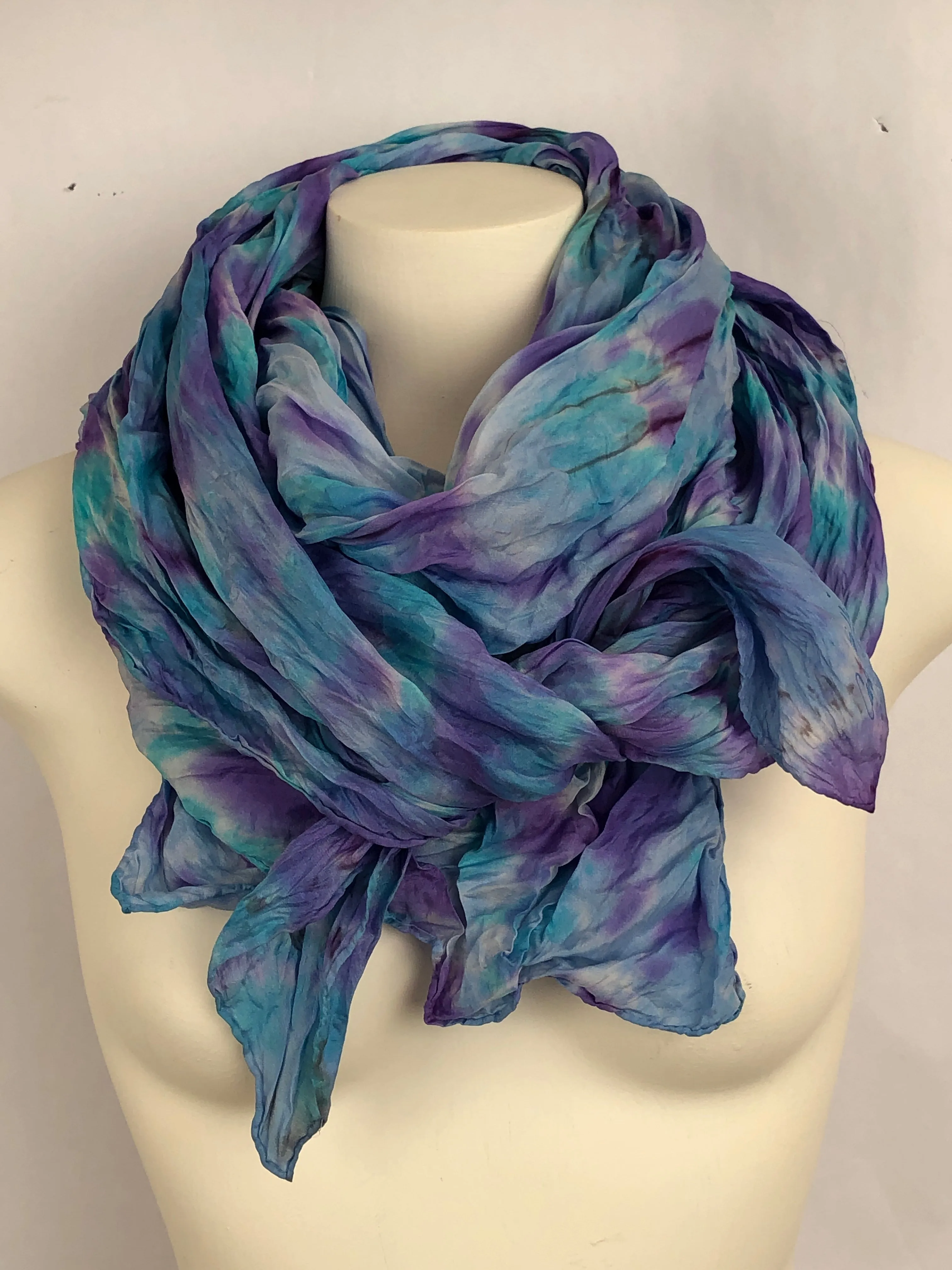 The “Activity Scarf” - hand-dyed silk scarf - $125