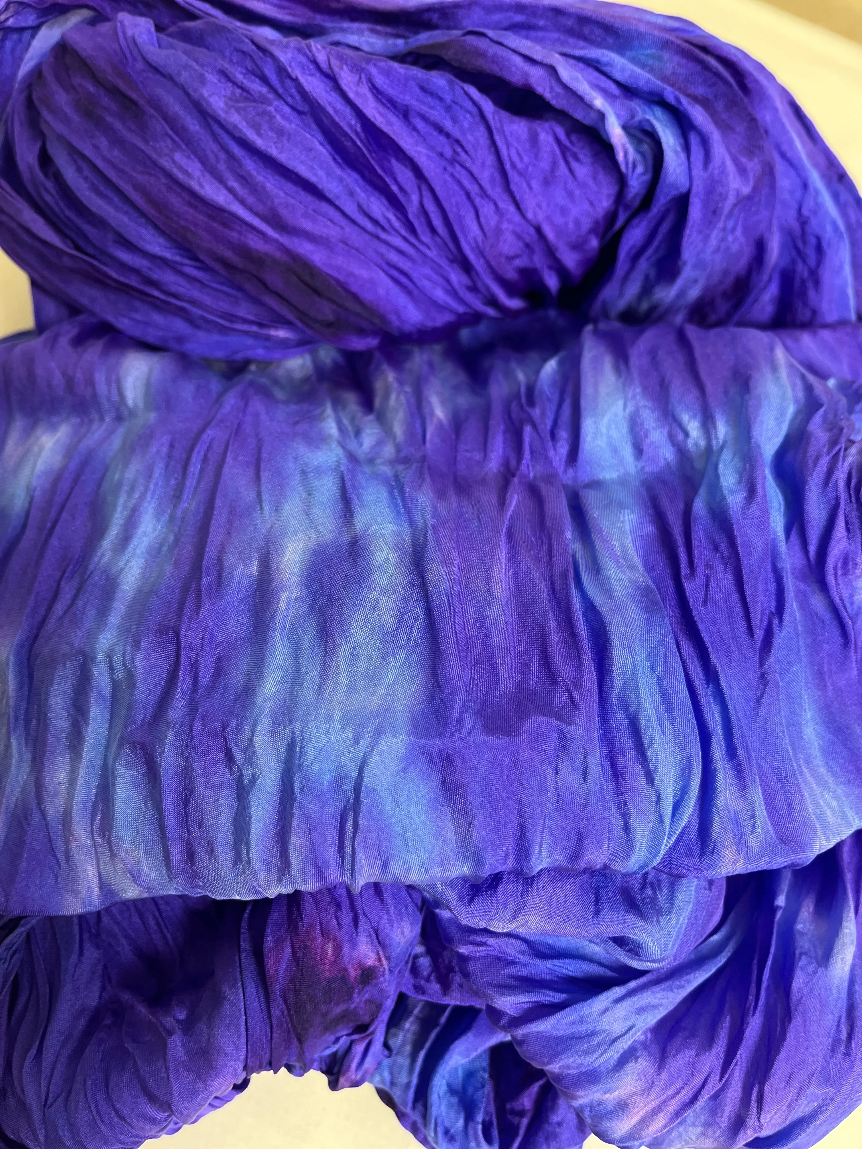 The “Activity Scarf” Purple - hand-dyed silk scarf - $125