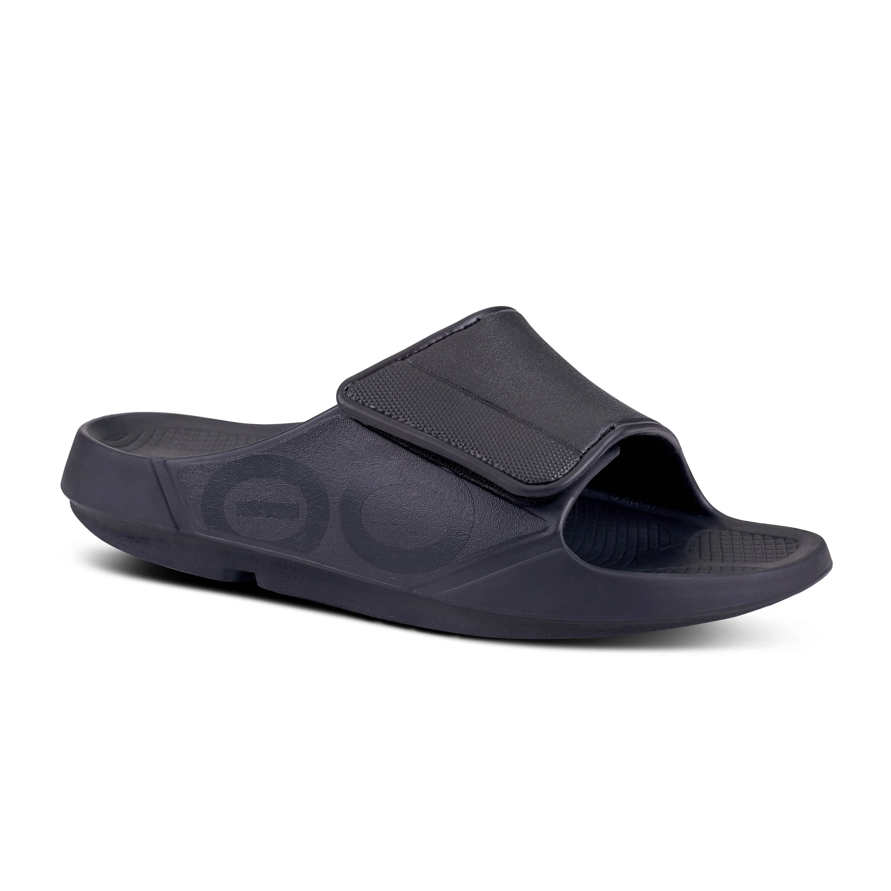 Unisex Oofos OOahh Sport Flex Sandal Color: Matte Black