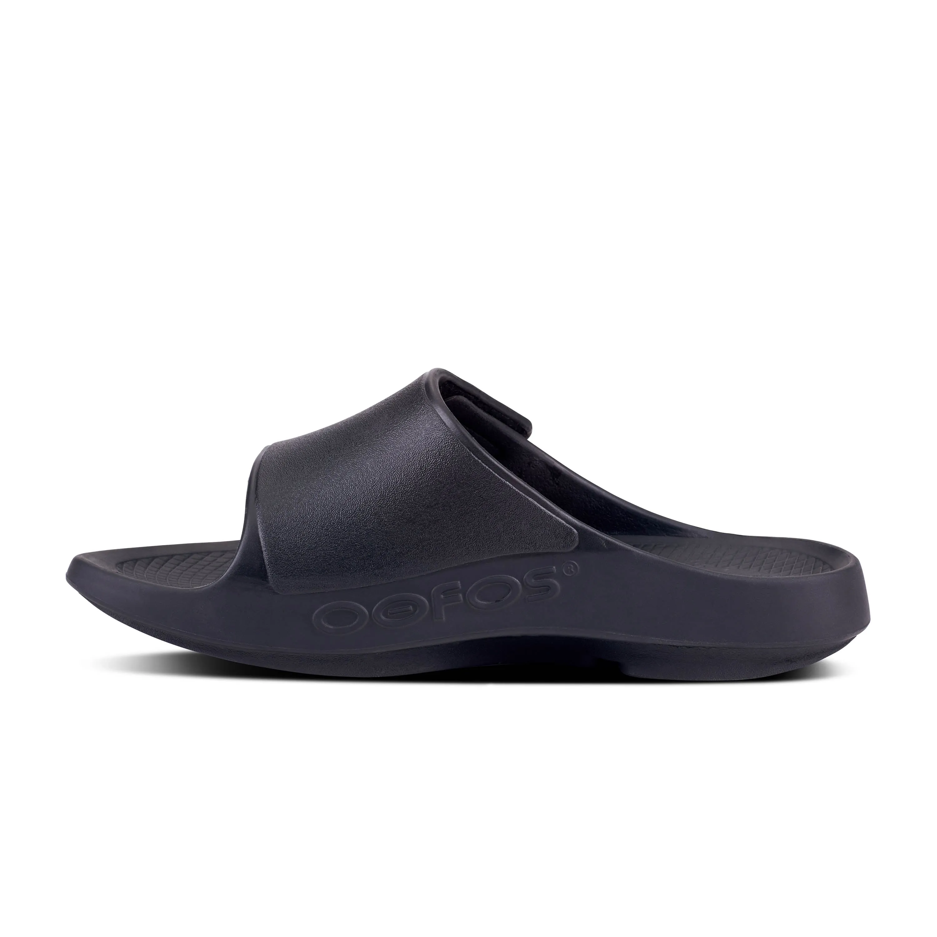 Unisex Oofos OOahh Sport Flex Sandal Color: Matte Black