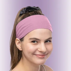 Women's Headbands Cotton Jersey 3" Wide Yoga Fitness Fashion Made in the USA Rose