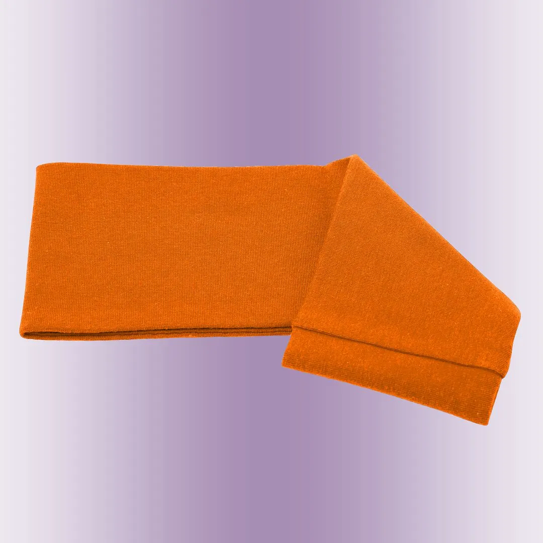 Women's Headbands Cotton Jersey 3" Wide Yoga Fitness Fashion Made in the USA Tangerine