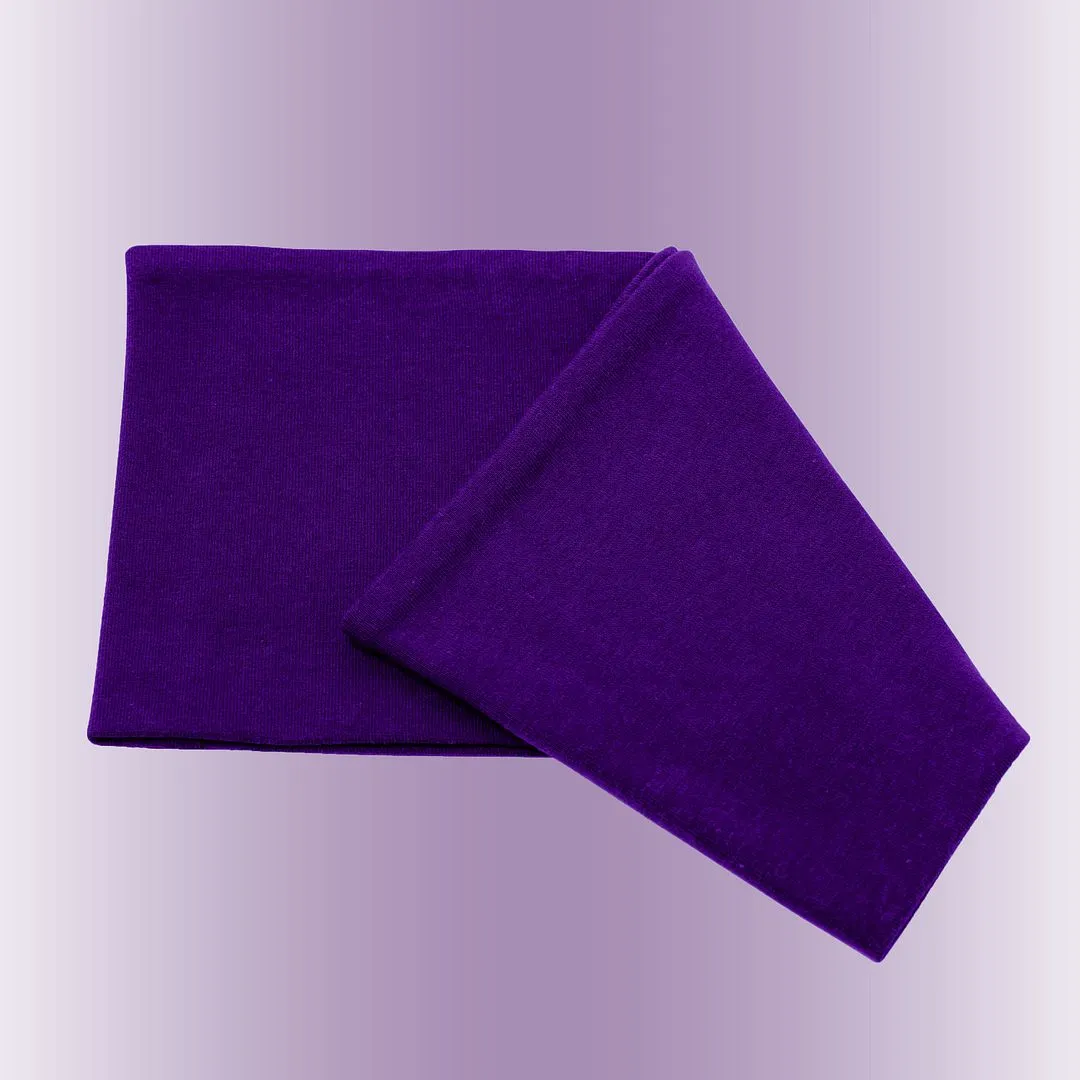 Women's Headbands Cotton Jersey 5" Wide Yoga Fitness Fashion Made in the USA Purple