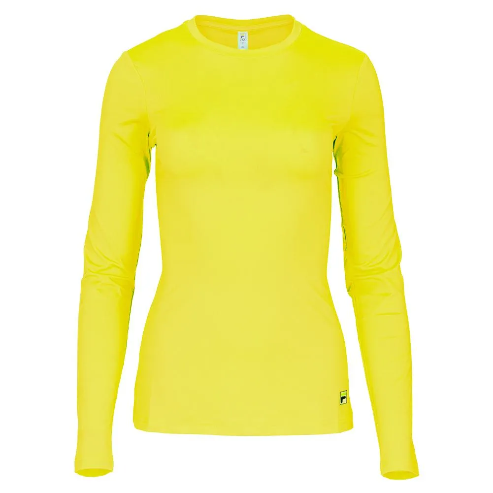 Women's Long Sleeve UV Blocker Pickleball Top Cyber Lime