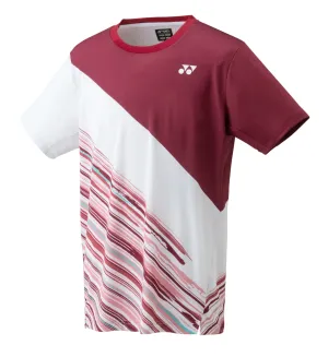 Yonex 10453 Men's Slim Fit Shirt [Wine Red]